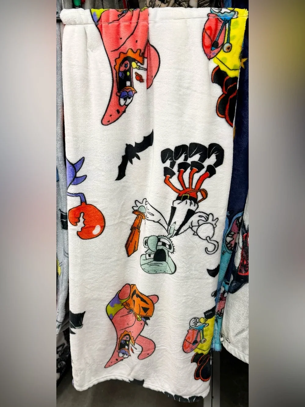 sponge bob halloween plush blanket throw